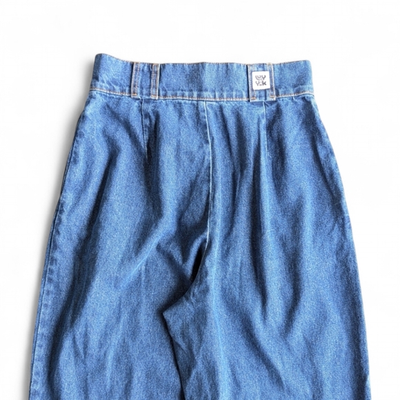 Lucy & Yak Addison Organic Denim Pleated High Waist Trousers NWT Women's 30 Reg - Picture 10 of 16